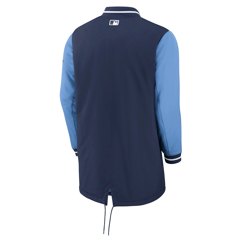 Veste entièrement zippée Nike bleu marine Tampa Bay Rays Dugout Performance pour homme