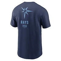 T-shirt Nike bleu marine Tampa Bay Rays avec grand logo dans le dos pour homme