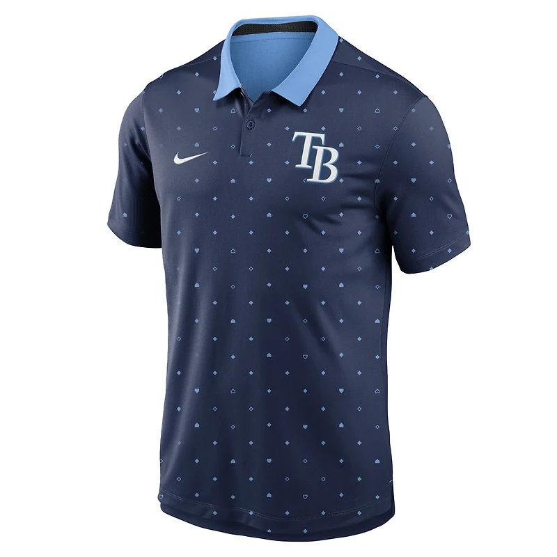 Polo Nike bleu marine Tampa Bay Rays Legacy Icon Vapor Dri-FIT pour homme