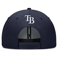 Casquette ajustable Nike Rise Gaberdine bleu marine pour homme des Tampa Bay Rays