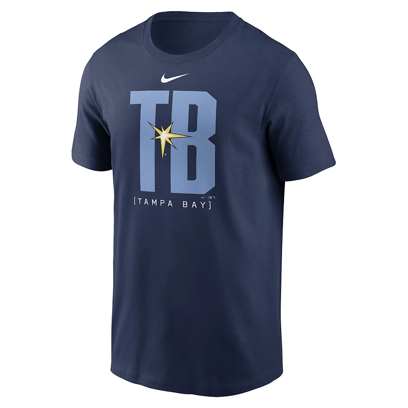 T-shirt de tableau bord des Rays Tampa Bay Nike bleu marine pour hommes
