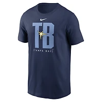 T-shirt de tableau bord des Rays Tampa Bay Nike bleu marine pour hommes