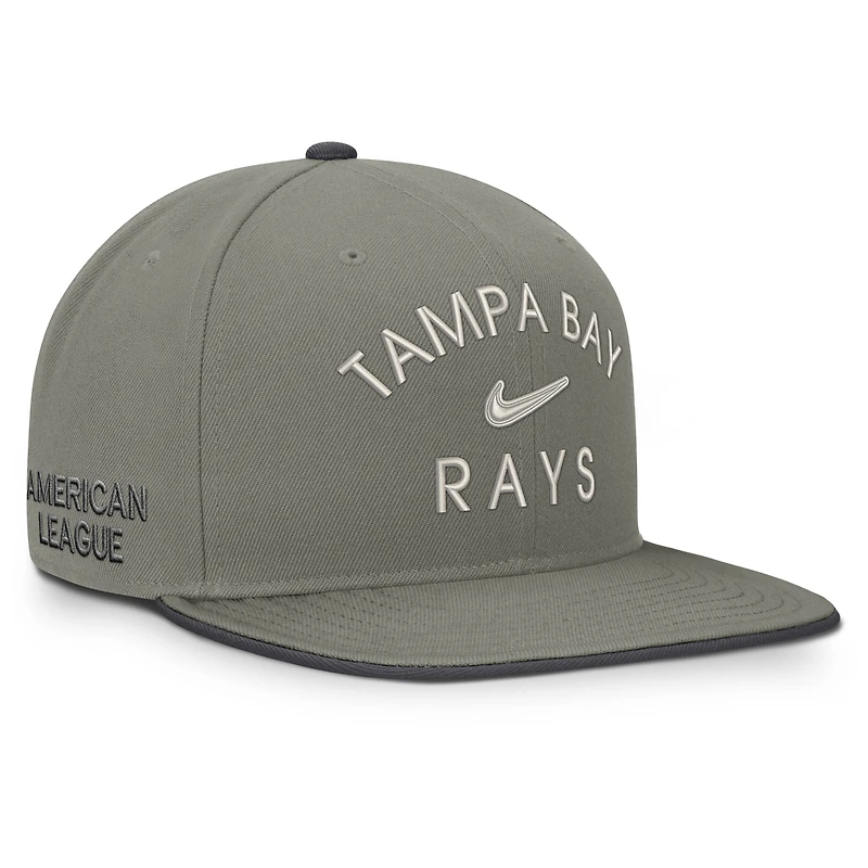 Casquette snapback Nike Pro Dri-FIT olive Tampa Bay Rays pour homme