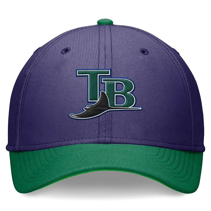 Men's Nike Purple/Green Tampa Bay Rays Cooperstown Collection Rewind Swooshflex Performance Hat