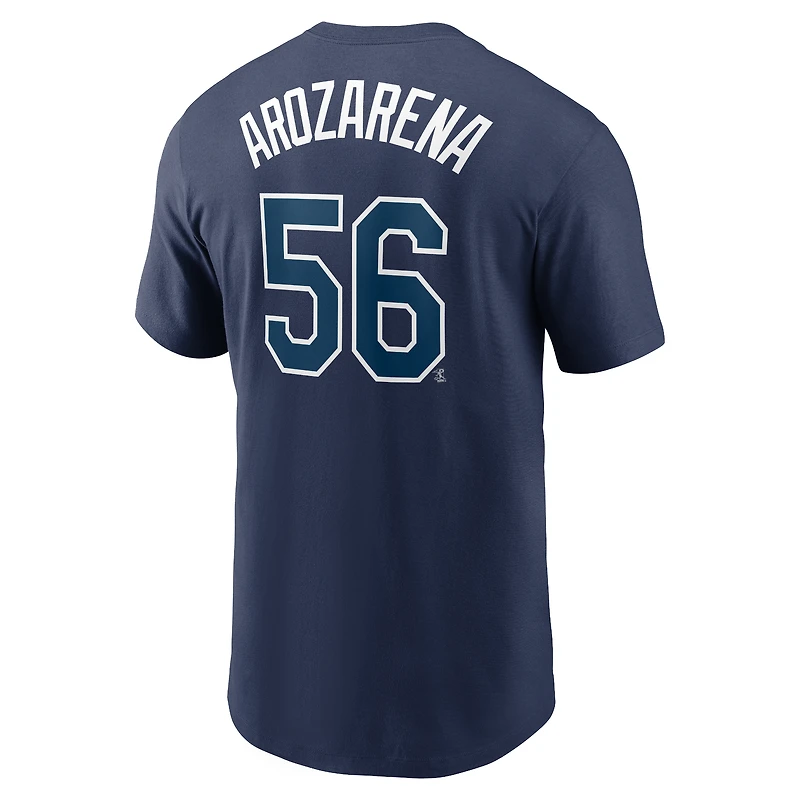 Men's Nike Randy Arozarena Navy Tampa Bay Rays Name & Number T-Shirt