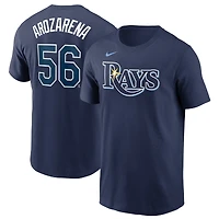 T-shirt avec nom et numéro des Rays de Tampa Bay Nike Randy Arozarena pour homme, bleu marine
