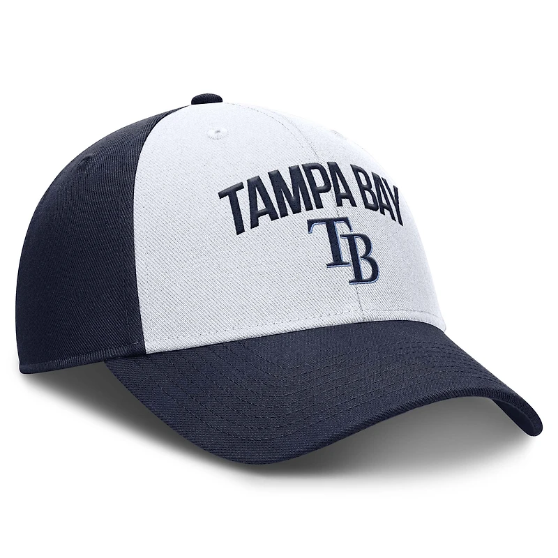 Men's Nike White/Navy Tampa Bay Rays Club Performance Adjustable Hat