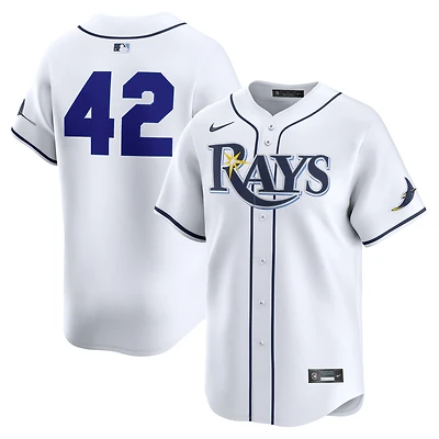 Maillot Nike blanc pour homme des Tampa Bay Rays Domicile 2025 Jackie Robinson Day Limited