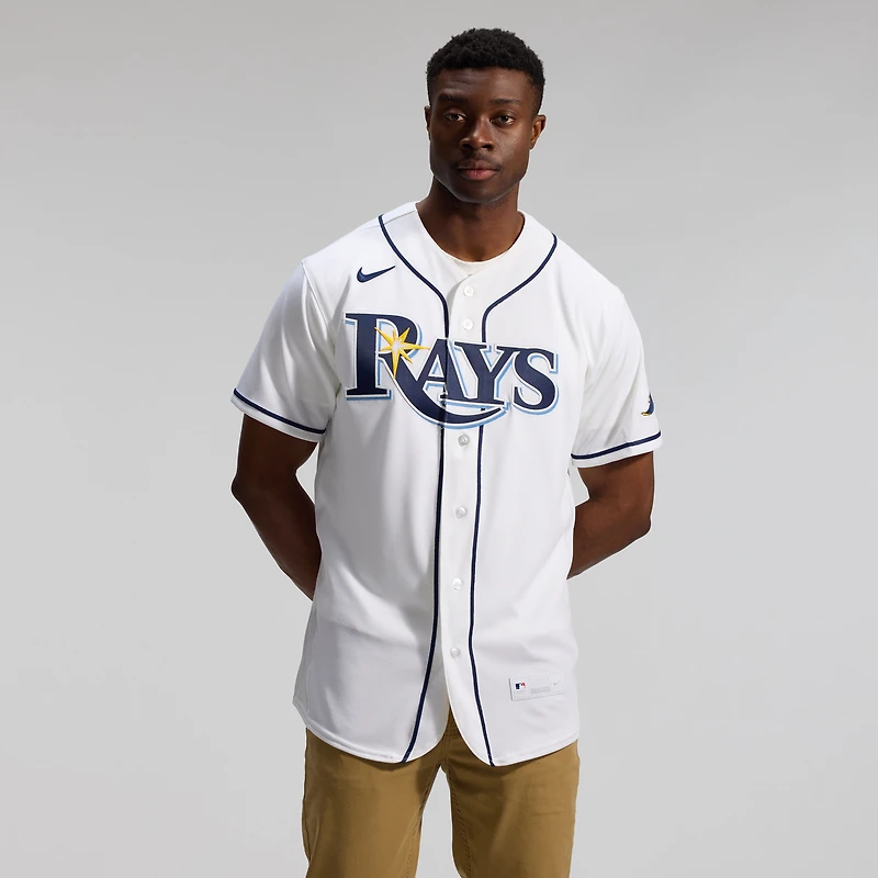 Maillot authentique domicile Nike blanc des Tampa Bay Rays pour homme