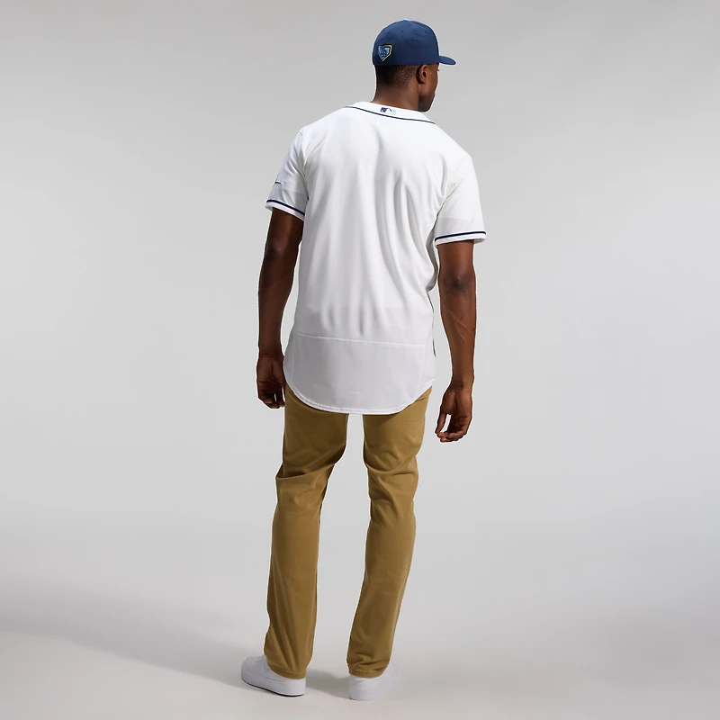 Maillot authentique domicile Nike blanc des Tampa Bay Rays pour homme