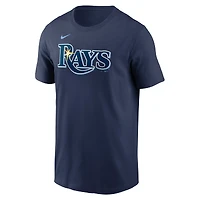 T-shirt Nike Yandy Diaz bleu marine pour homme avec nom et numéro Fuse des Tampa Bay Rays