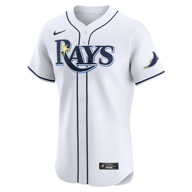 Maillot Nike Yandy Diaz blanc pour homme, joueur d'élite à domicile des Tampa Bay Rays