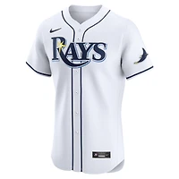 Maillot Nike Yandy Diaz blanc pour homme, joueur d'élite à domicile des Tampa Bay Rays