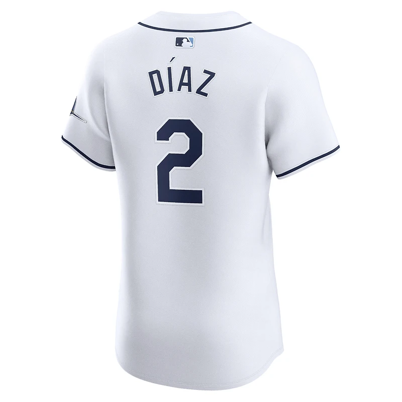 Men's Nike Yandy Diaz White Tampa Bay Rays Home Elite Player Jersey