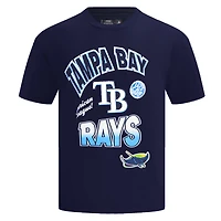 Men's Pro Standard Navy Tampa Bay Rays Turn It Up Dropped Shoulder T-Shirt