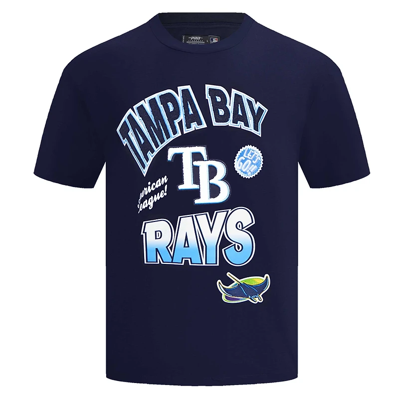 T-shirt à épaules tombantes Turn It Up Pro Standard bleu marine pour homme des Tampa Bay Rays