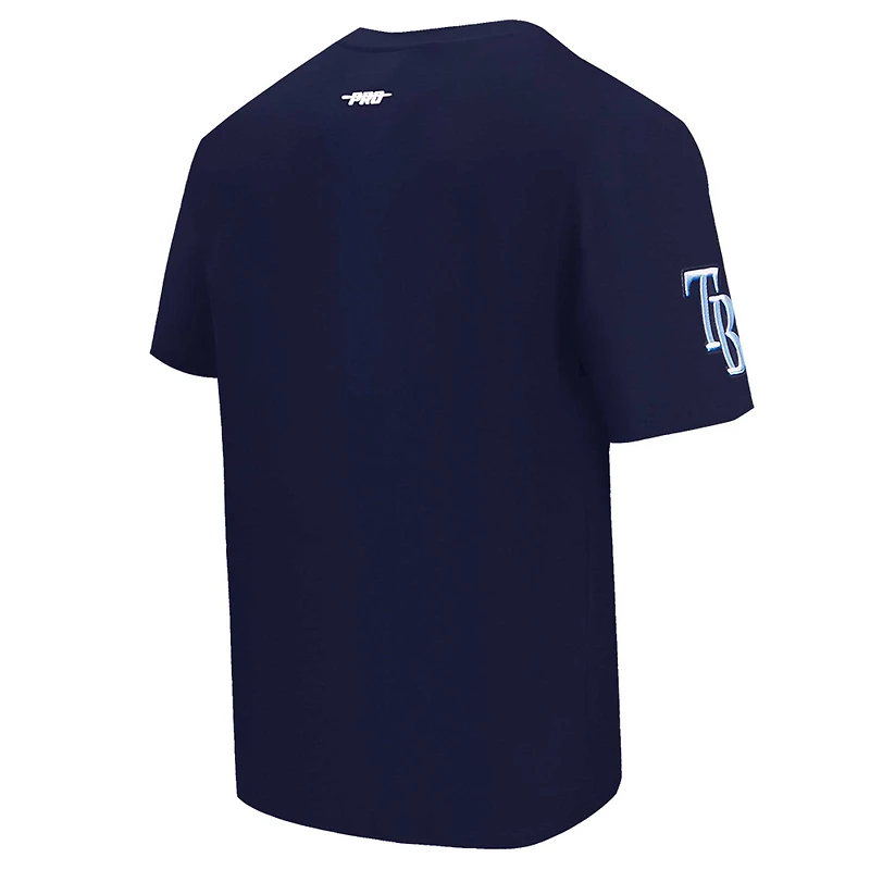 T-shirt à épaules tombantes Turn It Up Pro Standard bleu marine pour homme des Tampa Bay Rays