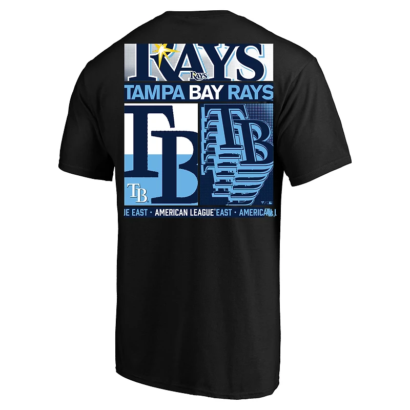 Men's Profile  Black Tampa Bay Rays Big & Tall Two-Sided Graphic T-Shirt