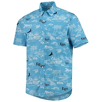Men's Reyn Spooner Light Blue Tampa Bay Rays Kekai Performance Button-Down Shirt