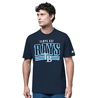 Men's Starter  Heather Gray/Navy Tampa Bay Rays Two-Pack Long Sleeve & Short T-Shirt Set
