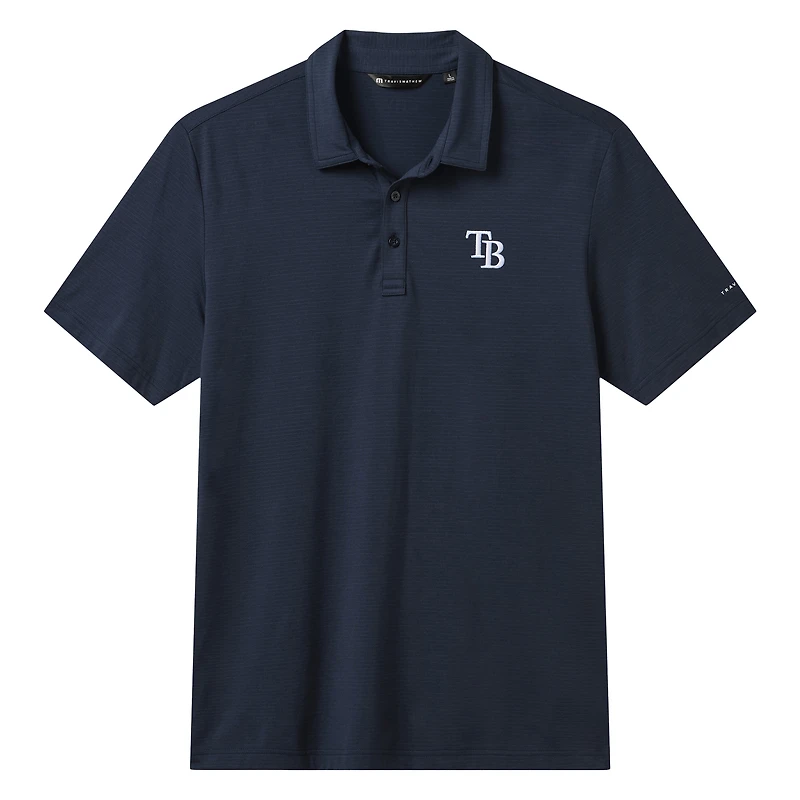 Men's TravisMathew  Heather Navy Tampa Bay Rays Game Day Tri-Blend Polo