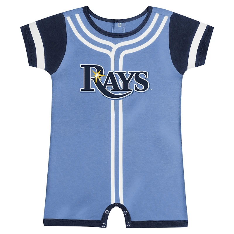 Barboteuse Fast Pitch Fanatics pour nouveau-nés et nourrissons, bleu clair, Rays de Tampa Bay