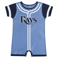 Barboteuse Fast Pitch Fanatics pour nouveau-nés et nourrissons, bleu clair, Rays de Tampa Bay