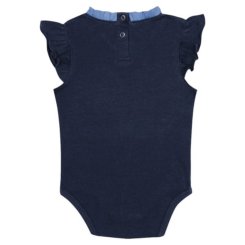 Ensemble de deux bodys fan Fanatics pour nouveau-nés et nourrissons, bleu marine/gris, Tampa Bay Rays