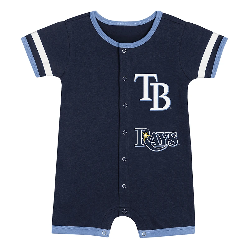 Newborn  Navy Tampa Bay Rays Double Hit Coveralls
