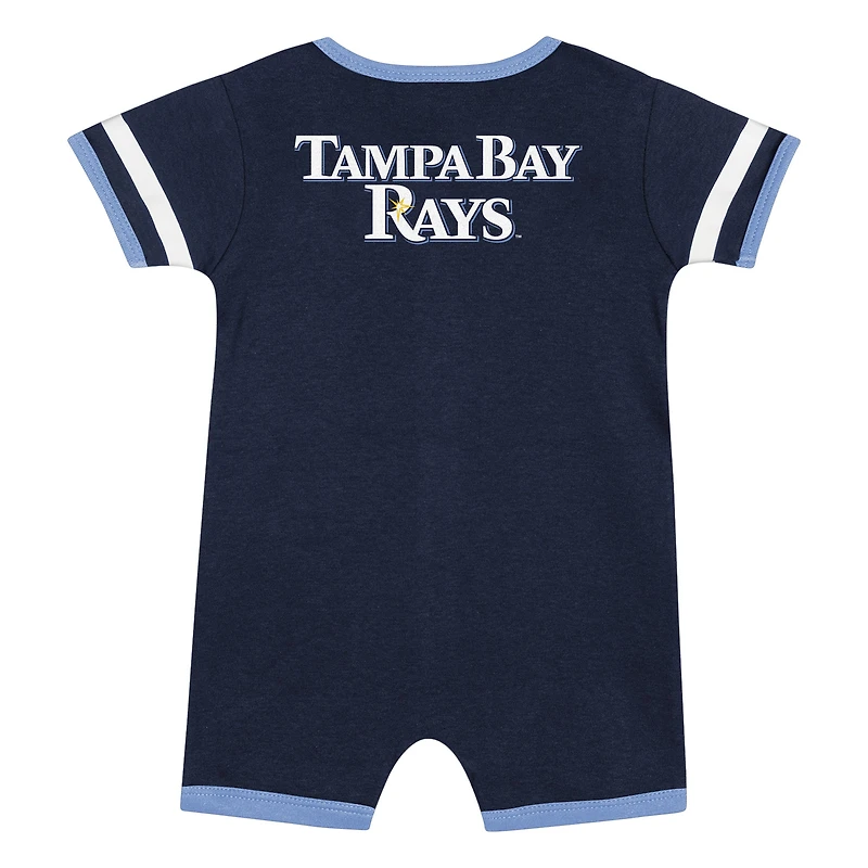 Newborn  Navy Tampa Bay Rays Double Hit Coveralls