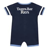 Newborn  Navy Tampa Bay Rays Double Hit Coveralls