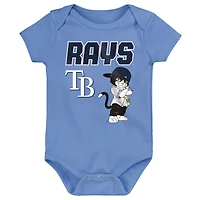 Ensemble de body 3 pièces Outerstuff Tampa Bay Rays Home Plate pour nouveau-né
