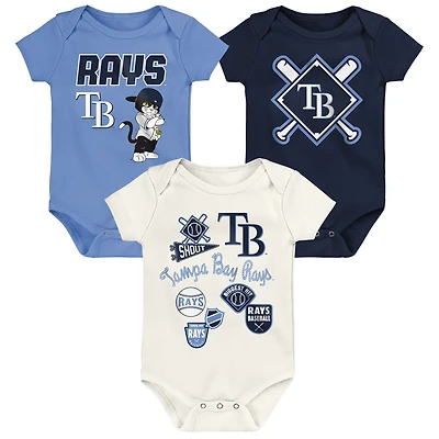 Ensemble de body 3 pièces Outerstuff Tampa Bay Rays Home Plate pour nouveau-né