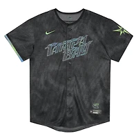 Maillot Nike City Connect noir des Rays de Tampa Bay pour enfants d'âge préscolaire