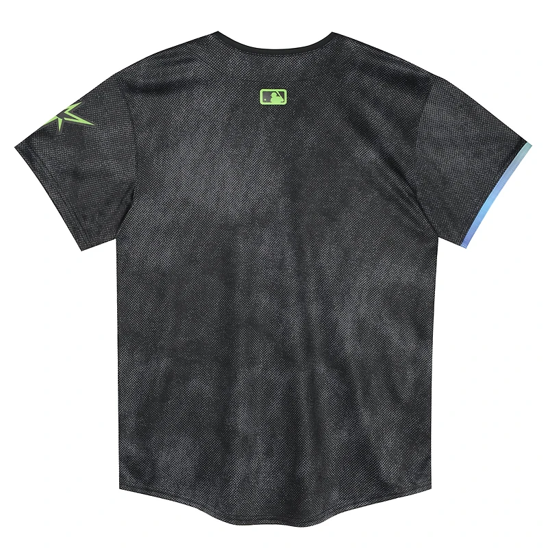 Maillot Nike City Connect noir des Rays de Tampa Bay pour enfants d'âge préscolaire