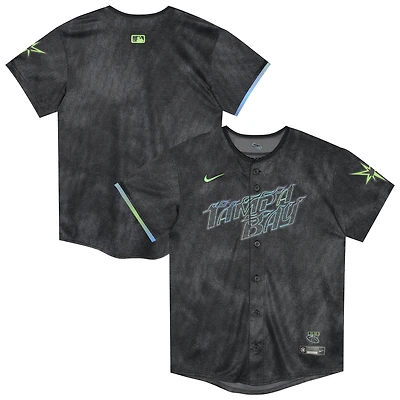 Maillot Nike City Connect noir des Rays de Tampa Bay pour enfants d'âge préscolaire