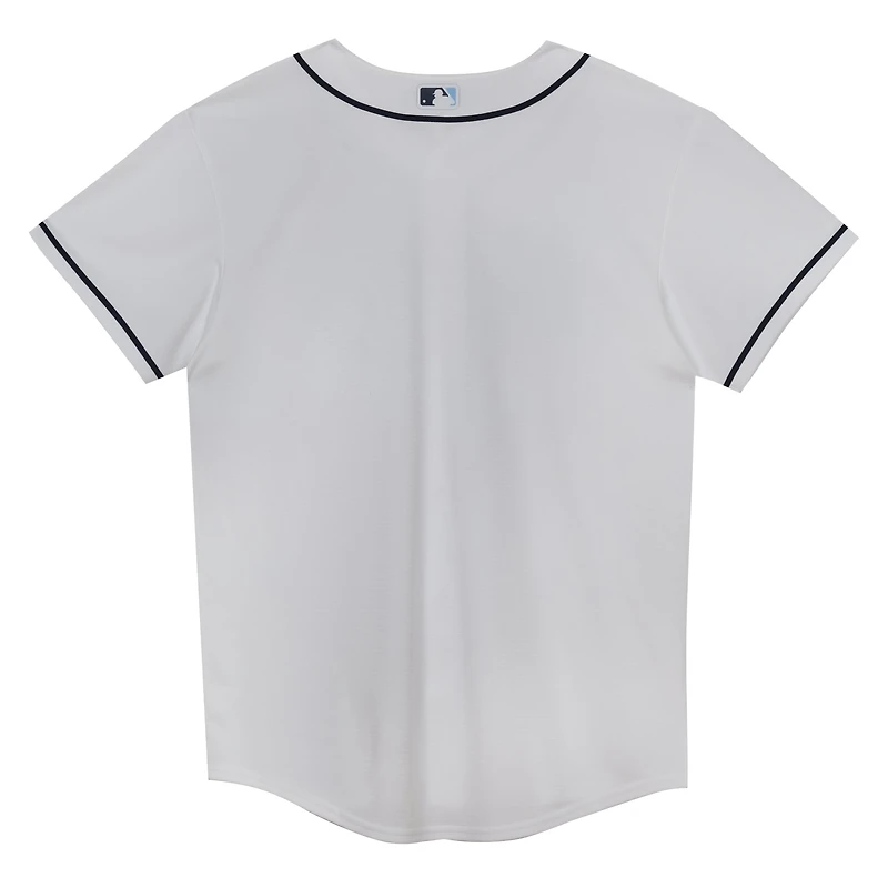 Maillot blanc à domicile des Rays de Tampa Bay pour enfants d'âge préscolaire