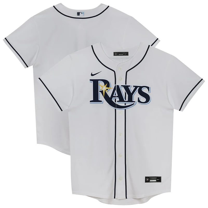 Maillot blanc à domicile des Rays de Tampa Bay pour enfants d'âge préscolaire