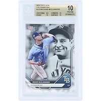 Carte Shane McClanahan Tampa Bay Rays 2025 Topps Now Lou Gehrig Day #LGD-SM Authentifiée BGS 10 - Sous-notes 9,5, 10, 10, 10