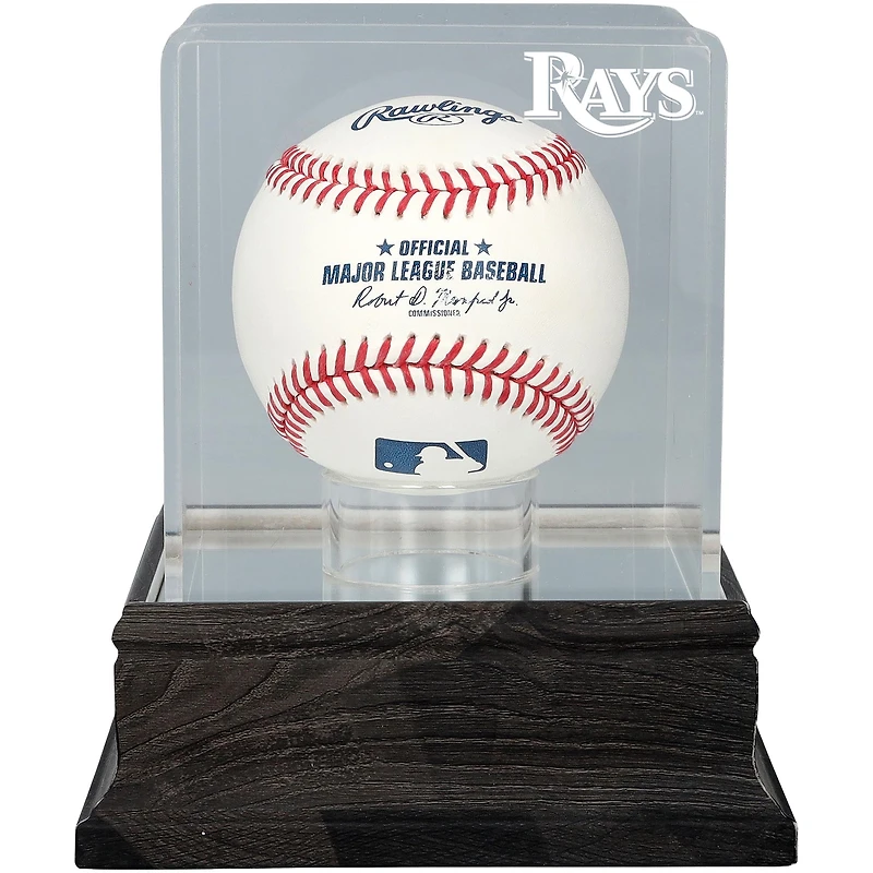 Vitrine pour balle de baseball Tampa Bay Rays, logo anthracite - Protection UV