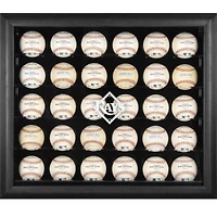 Tampa Bay Rays Logo Black Framed 30-Ball Display Case