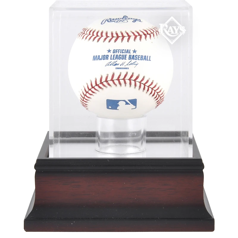 Tampa Bay Rays Mahogany Baseball Logo Display Case
