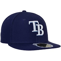 Tampa Bay Rays New Era Youth Game Authentic Collection On-Field 59FIFTY - Chapeau ajusté Marine