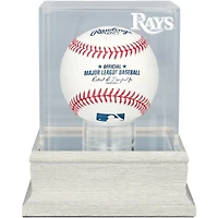 Tampa Bay Rays Slate Gray Logo Baseball Display Case - UV Protected