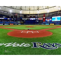 Photo générale d'un joueur des Tampa Bay Rays non signé derrière le marbre