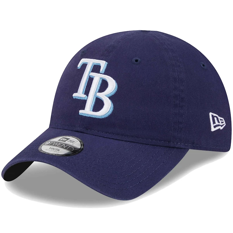 Casquette réglable New Era Tampa Bay Rays Team 9TWENTY bleu marine pour tout-petit