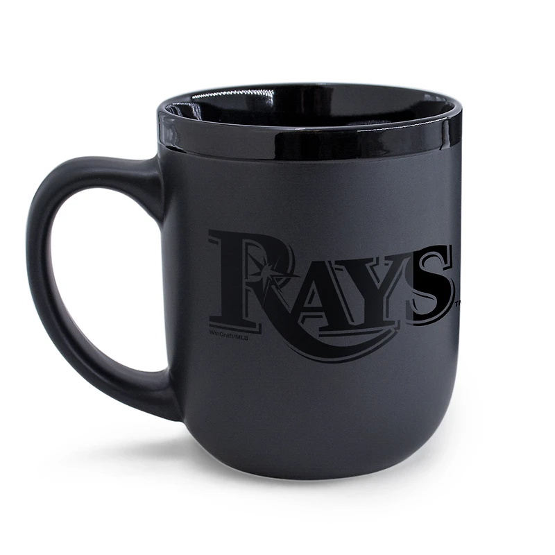 WinCraft Tampa Bay Rays 17oz. Black Tonal Ceramic Mug