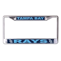 Cadre de plaque d'immatriculation en métal WinCraft avec logo secondaire des Tampa Bay Rays (taille S/L)