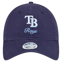Women's New Era  Navy Tampa Bay Rays Preppy Team 9TWENTY Adjustable Hat