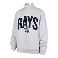 Women's '47  Heather Gray Tampa Bay Rays Subtle Muse Mock Neck Sweatshirt